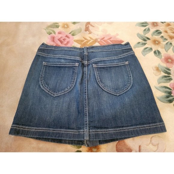 Old Navy Junior Girls Women Size 4, Denim Midi‎ Skirt 32" Waist 6 Button Front - Picture 6 of 6